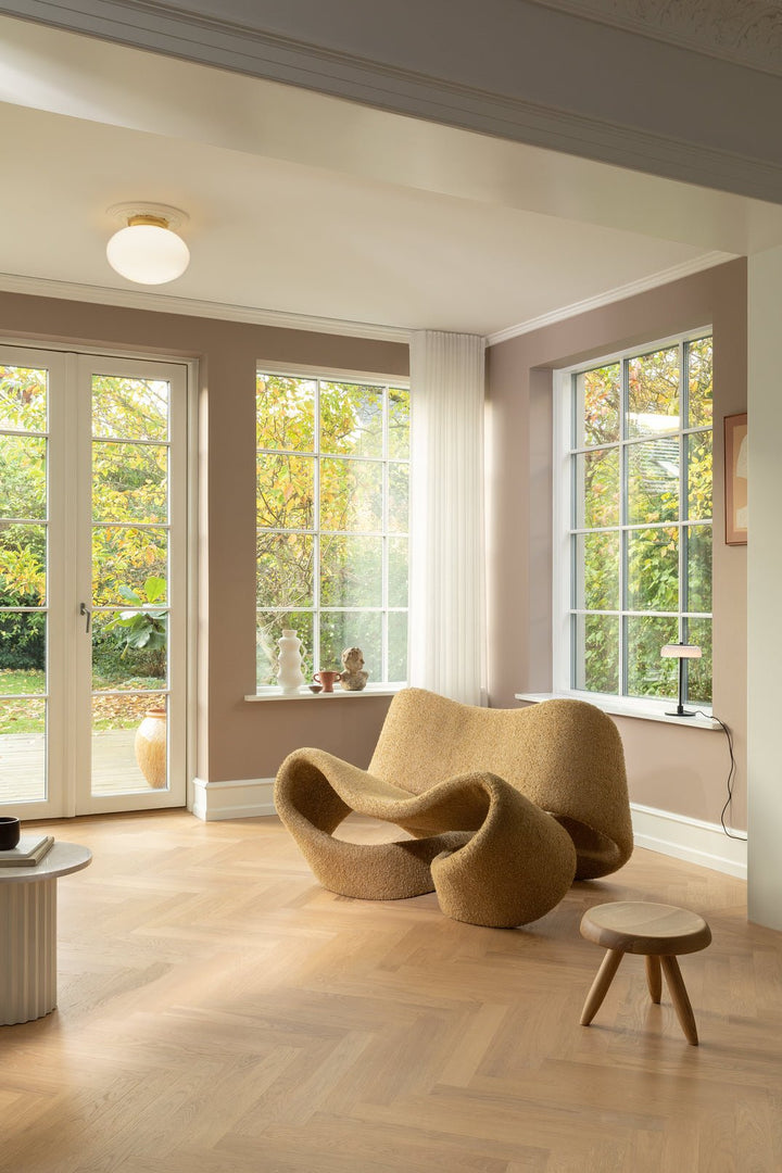 Rizzatto 301 Ceiling Light - Nuura Ceiling Lights - Satin Silver / Opal - HORNE