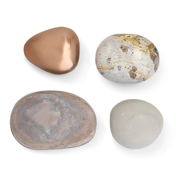 Rock Pile Sculpture - Kristina Dam Art + Objects - Earth Tones Marble Sandstone & Copper - HORNE