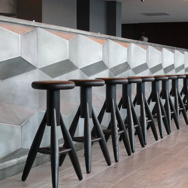 Rocket Stool - Artek Stools + Benches + Ottomans - Black Lacquer - HORNE