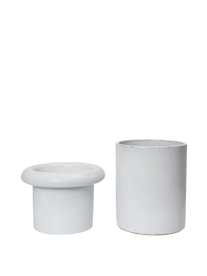 Rollo Pot - Ferm Living Planters - Large - White - HORNE