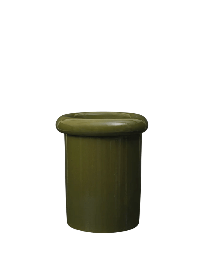 Rollo Pot - Ferm Living Planters - Small - Moss Green - HORNE