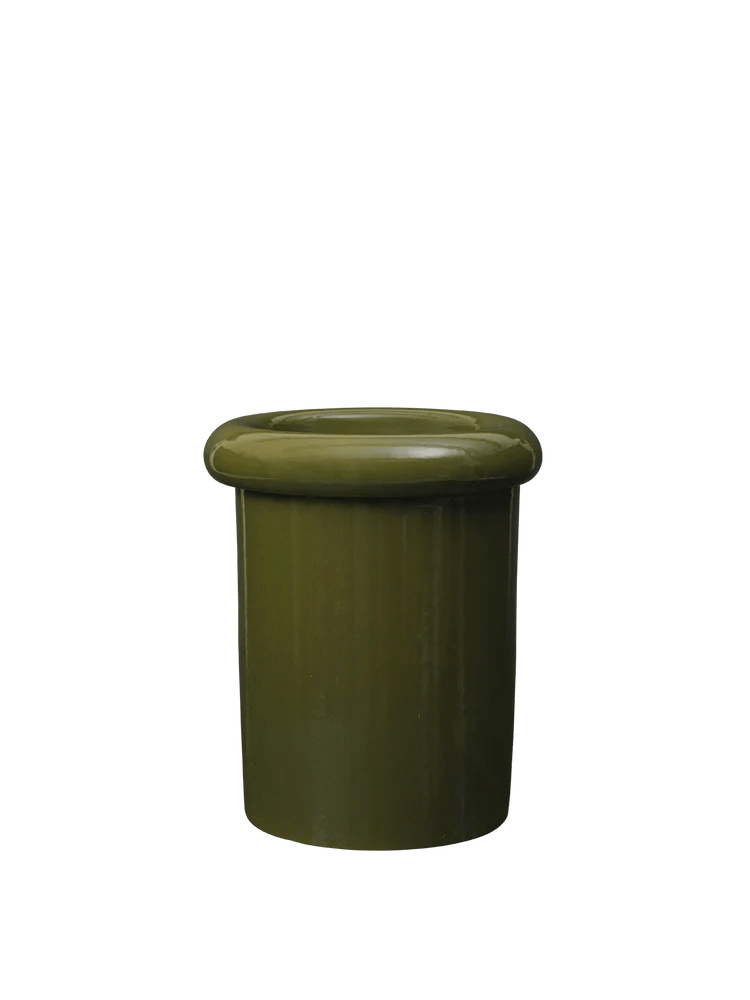 Rollo Pot - Ferm Living Planters - Small - Moss Green - HORNE