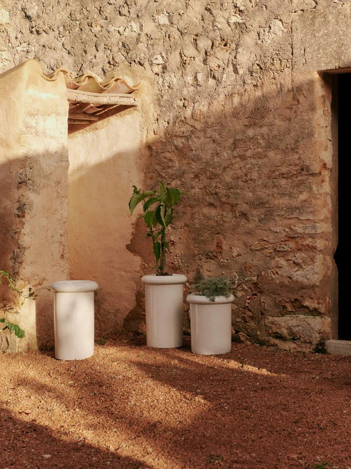 Rollo Pot - Ferm Living Planters - Large - White - HORNE