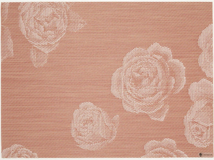 Rosette Rectangular Placemat - Set of 4 - Chilewich - Kitchen + Table Linens - Burnt Coral - HORNE