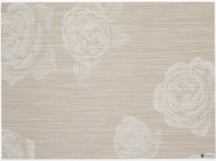 Rosette Rectangular Placemat - Set of 4 - Chilewich - Kitchen + Table Linens - Flax - HORNE
