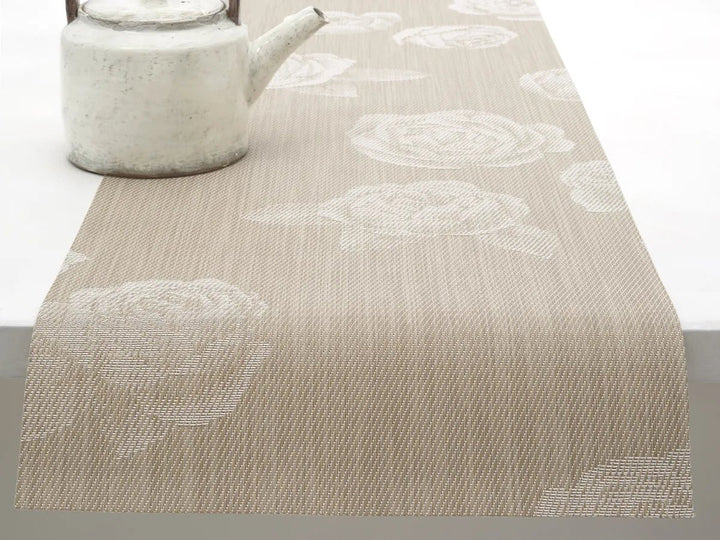 Rosette Table Runner - Chilewich - Kitchen + Table Linens - Flax - HORNE