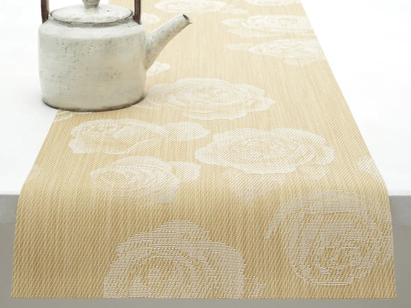 Rosette Table Runner - Chilewich - Kitchen + Table Linens - Wheat - HORNE