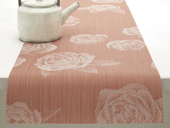 Rosette Table Runner - Chilewich - Kitchen + Table Linens - Burnt Coral - HORNE