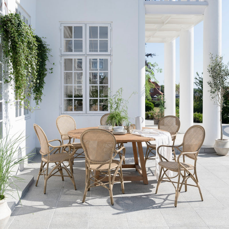 Rossini Outdoor Arm Chair - Sika Design - Outdoor Furniture - Natural - No Cushion - HORNE