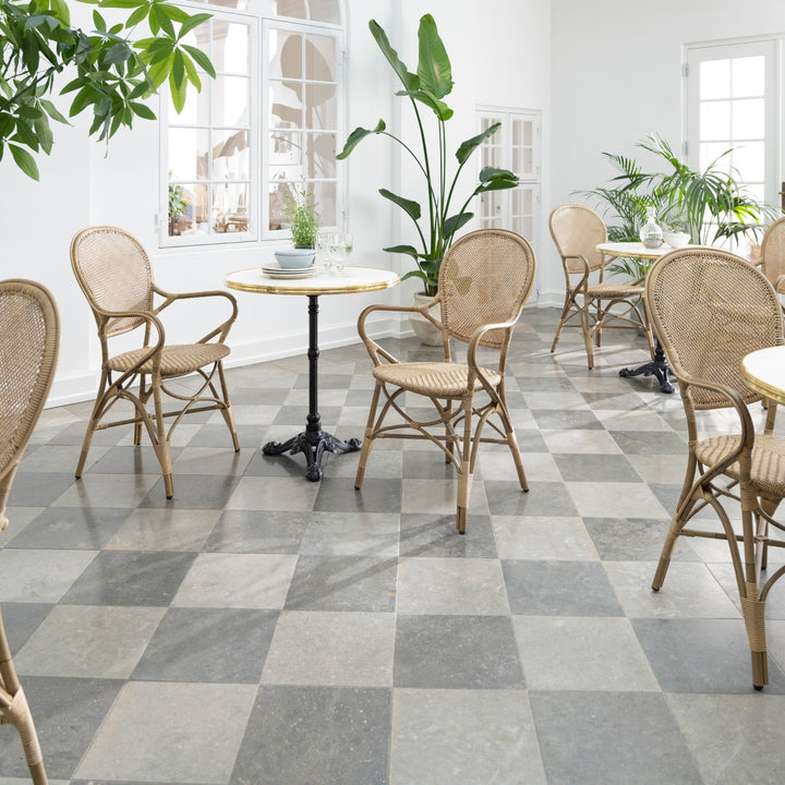 Rossini Outdoor Arm Chair - Sika Design - Outdoor Furniture - Natural - Canvas White - HORNE