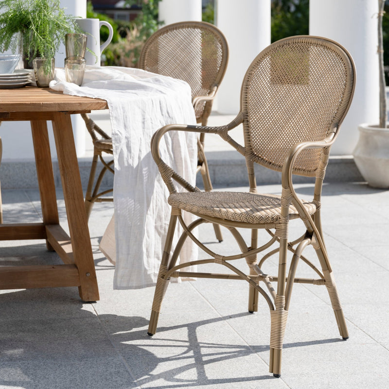 Rossini Outdoor Arm Chair - Sika Design - Outdoor Furniture - Natural - No Cushion - HORNE