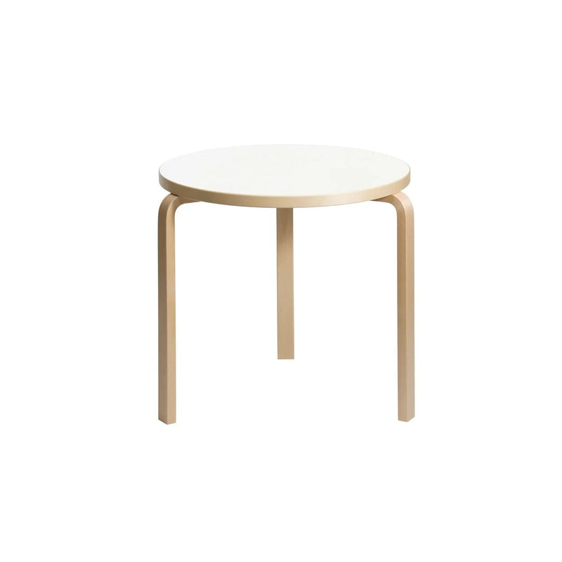 Round Table 90B by Alvar Aalto - Artek Tables + Desks - White Laminate Top - HORNE