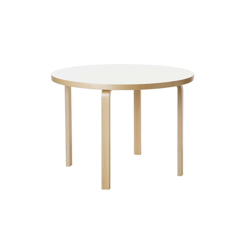 Round Table 91 by Alvar Aalto - Artek Tables + Desks - White Laminate Top - HORNE