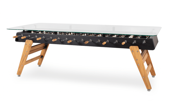 RS MAX RS Barcelona Foosball Table and Dining Table - Black - HORNE