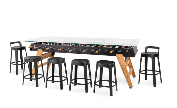 RS MAX RS Barcelons Foosball Table and  Dining Table - White - HORNE