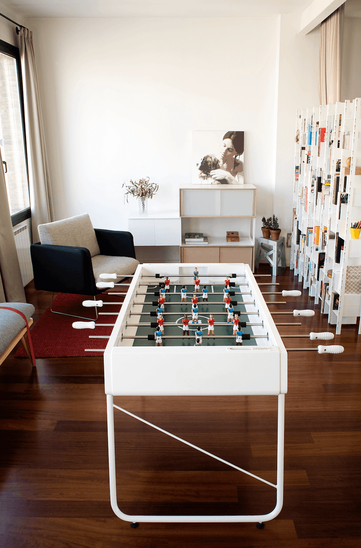 RS3 Indoor Foosball Table - RS Barcelona -white- game room scene
