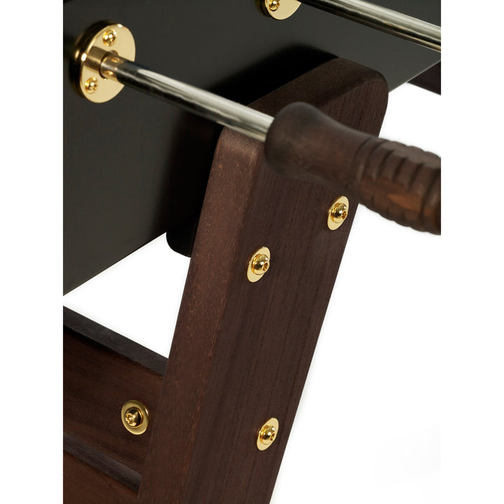 RS3 Wood Gold Foosball Table - RS Barcelona - side detail shot Games + Recreation - HORNE