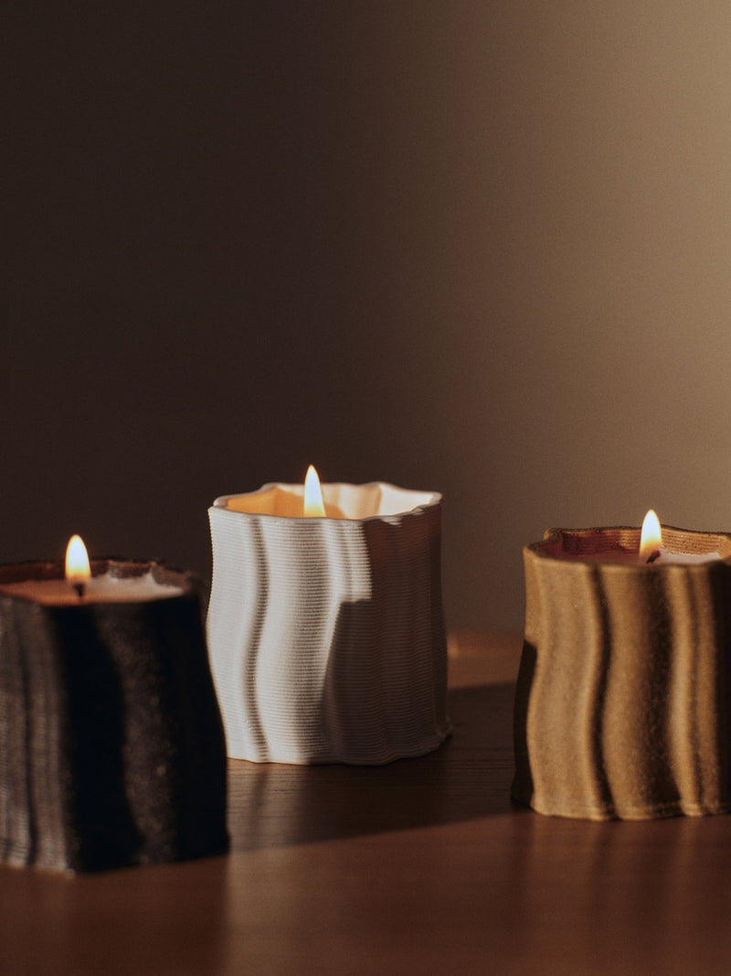 Rylith Scented Candle - H9 - Ferm Living Candle Holders - Dark Brown - HORNE