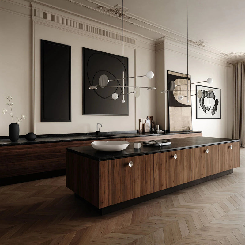 Sahn Chandelier - 101 Copenhagen Lighting - Chrome - HORNE