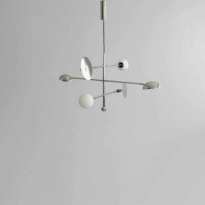 Sahn Chandelier - 101 Copenhagen Lighting - Chrome - HORNE
