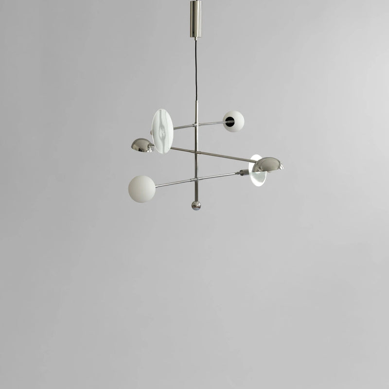 Sahn Chandelier - 101 Copenhagen Lighting - Chrome - HORNE