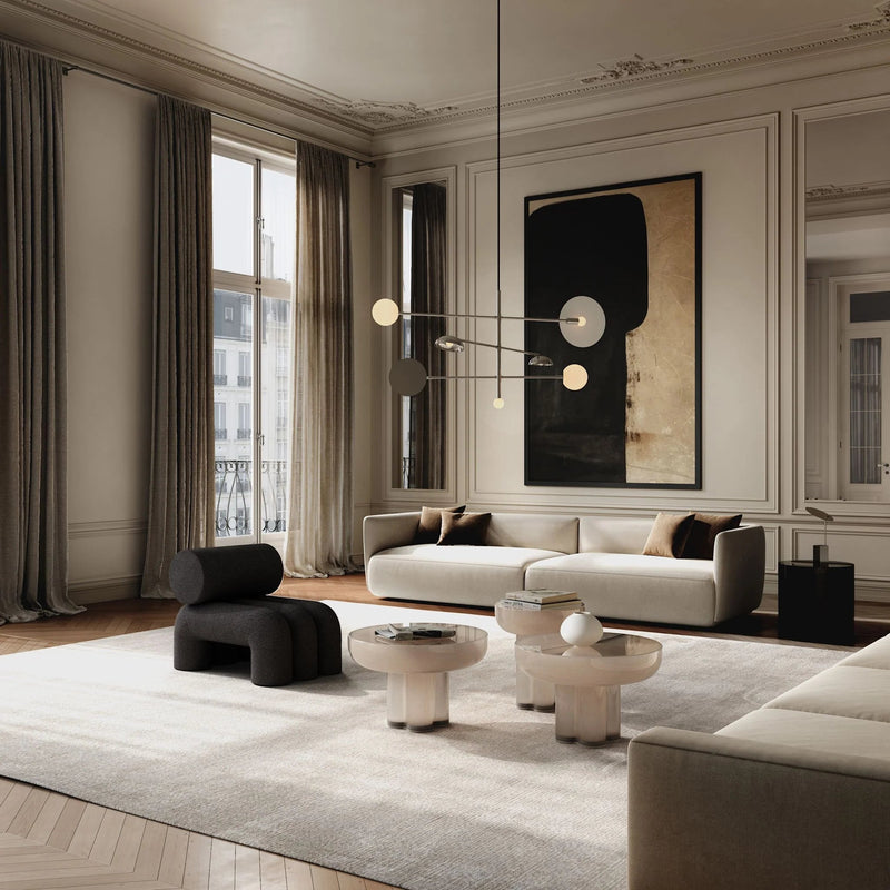 Sahn Chandelier - 101 Copenhagen Lighting - Chrome - HORNE