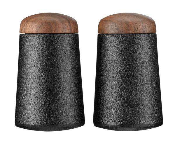 Salt & Pepper Shakers in Cast Iron with Walnut - SKEPPSHULT - Kitchen Tools - HORNE