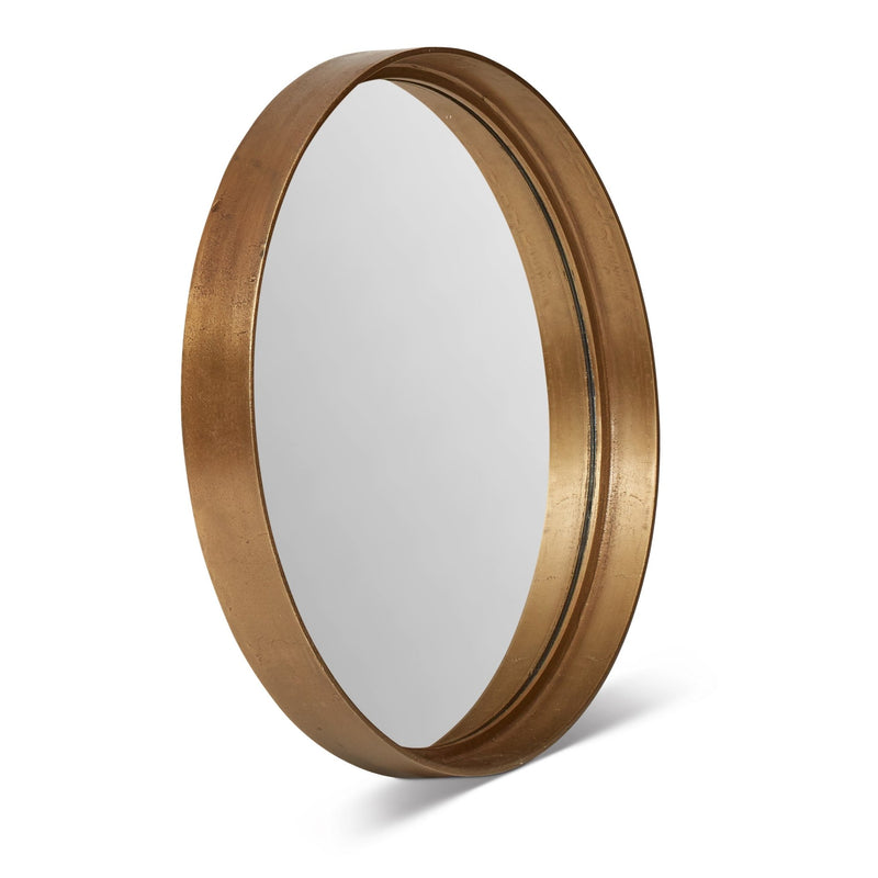 Samar Round Mirror - Urbia Mirrors - Antique Brass - 23 - HORNE