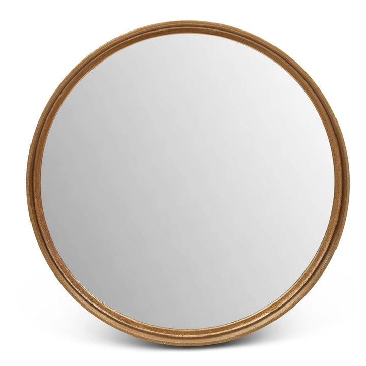 Samar Round Mirror - Urbia Mirrors - Antique Brass - 23 - HORNE