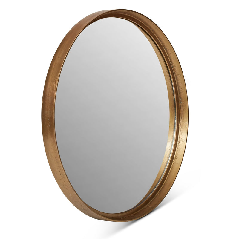 Samar Round Mirror - Urbia Mirrors - Antique Brass - 23 - HORNE
