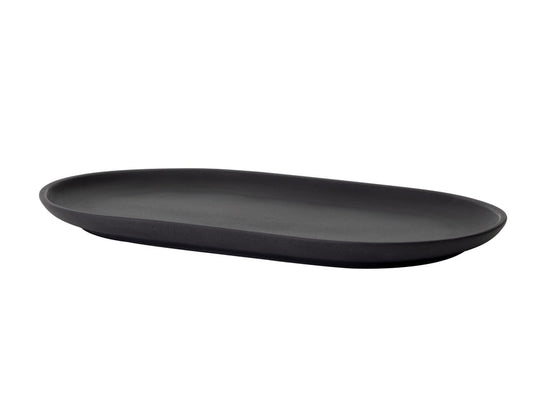 Sand Secret Oval Plate - Design House Stockholm Serveware - Black clay - HORNE