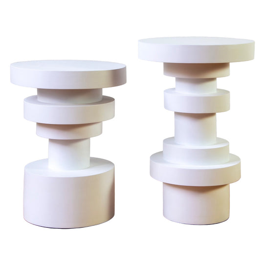 Sass Side Table - One of Each - Souda Tables + Desks - White - HORNE