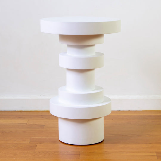 Sass Side Table - Souda Tables + Desks - Tall - White - HORNE