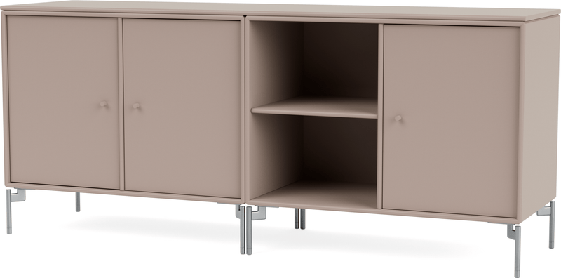 Save Lowboard - With Legs - Montana - Shelving - Anthracite - Matte Chrome - HORNE