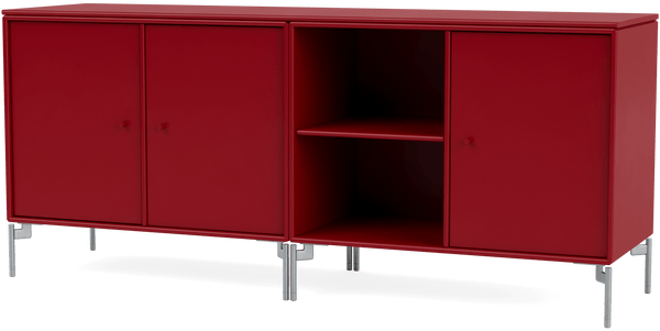 Save Lowboard - With Legs - Montana - Shelving - Beetroot - Matte Chrome - HORNE