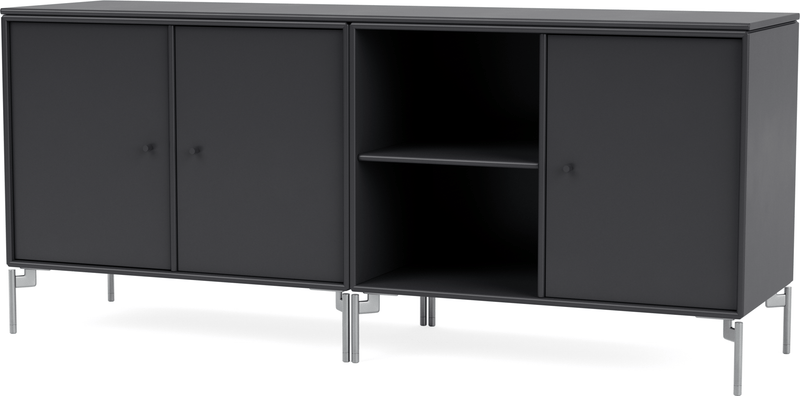 Save Lowboard - With Legs - Montana - Shelving - Anthracite - Matte Chrome - HORNE