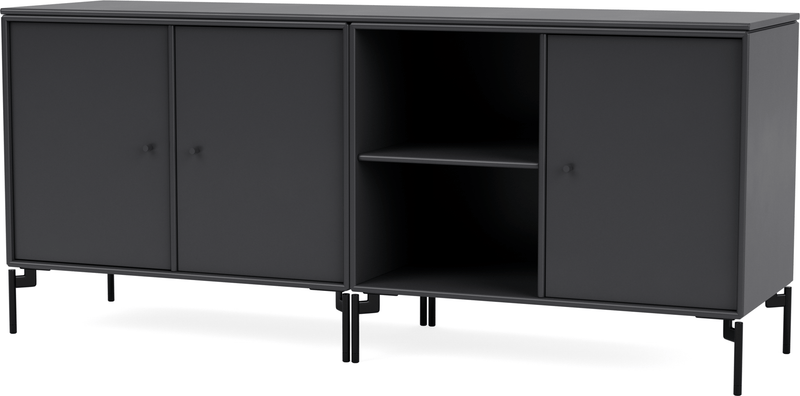 Save Lowboard - With Legs - Montana - Shelving - Anthracite - Matte Chrome - HORNE