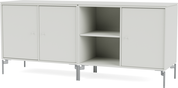 Save Lowboard - With Legs - Montana - Shelving - Nordic - Matte Chrome - HORNE