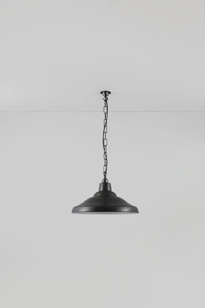 School Pendant Light - Davey Lighting Pendants - Weathered Copper - White - HORNE
