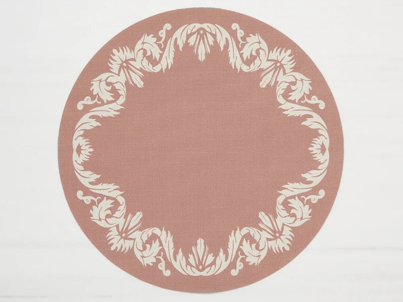 Scroll Round Placemat - Set of 4 - Chilewich - Kitchen + Table Linens - Abalone - HORNE