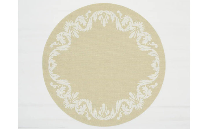 Scroll Round Placemat - Set of 4 - Chilewich - Kitchen + Table Linens - Wheat - HORNE