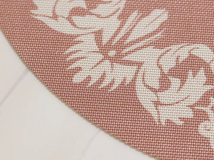 Scroll Round Placemat - Set of 4 - Chilewich - Kitchen + Table Linens - Burnt Coral - HORNE