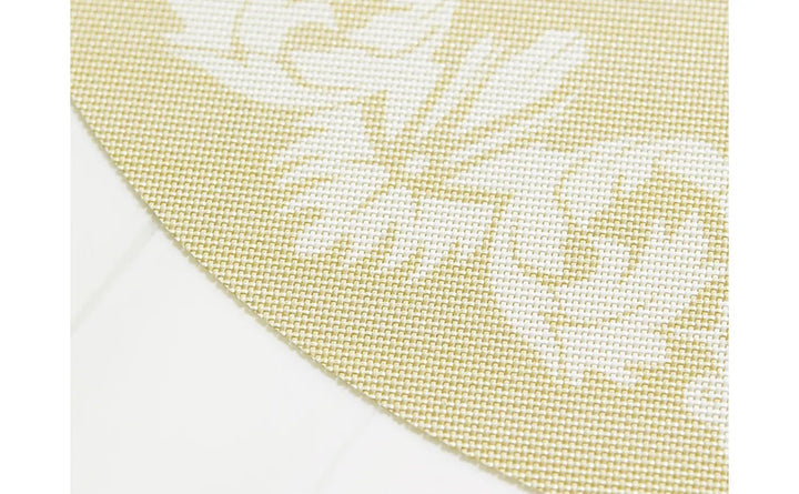 Scroll Round Placemat - Set of 4 - Chilewich - Kitchen + Table Linens - Wheat - HORNE