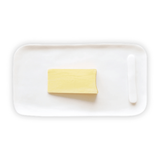 Sculpt Serving Board With Cheese Spreader - Tina Frey Serveware - Large - White - HORNE