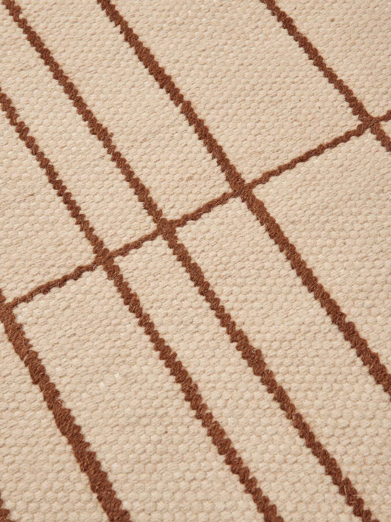 Sen Rug - 140 x 200 - Ferm Living Rugs - Parchment/Chestnut - HORNE
