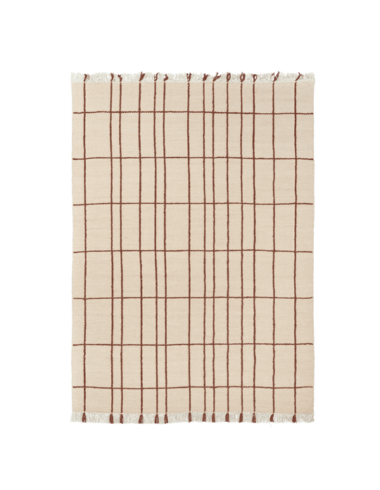 Sen Rug - 140 x 200 - Ferm Living Rugs - Parchment/Chestnut - HORNE