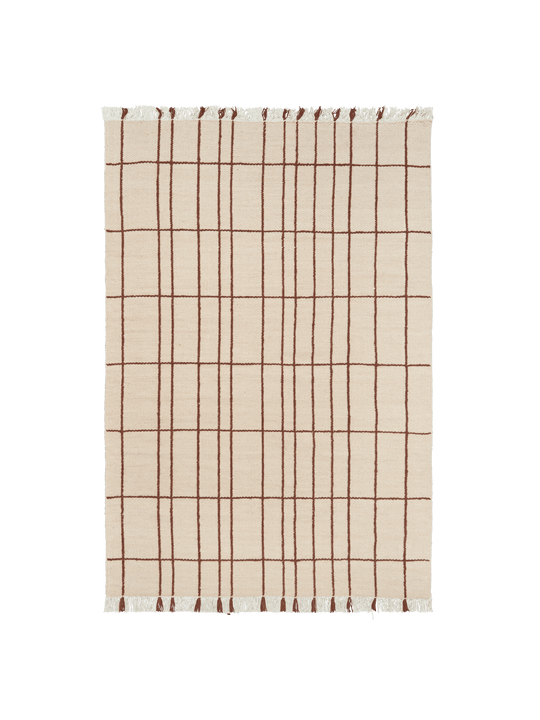 Sen Rug - 170 x 240 - Ferm Living Rugs - Parchment/Chestnut - HORNE