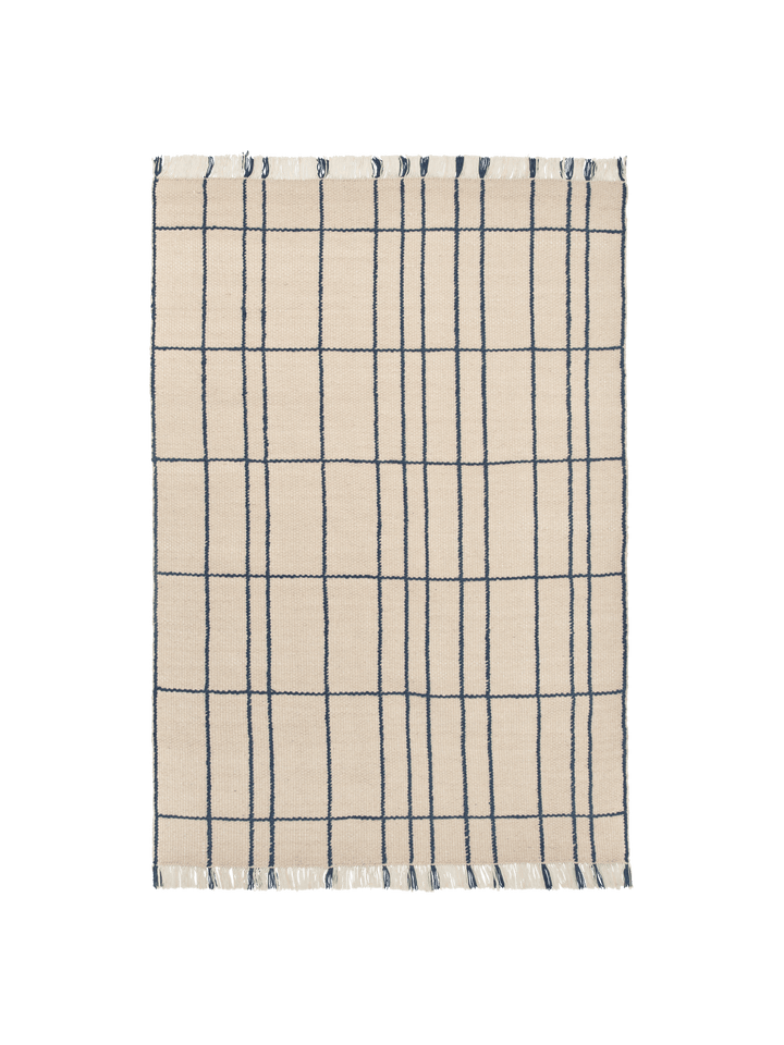 Sen Rug - 170 x 240 - Ferm Living Rugs - Parchment/Indigo - HORNE