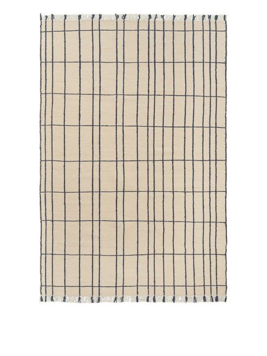 Sen Rug - 200 x 300 - Ferm Living Rugs - Parchment/Indigo - HORNE