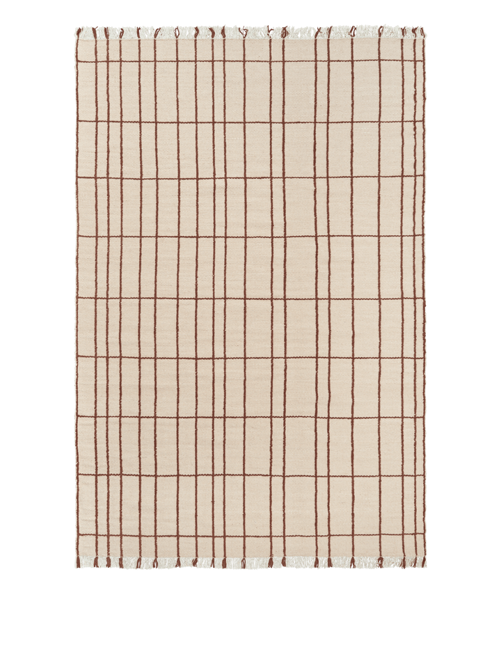 Sen Rug - 200 x 300 - Ferm Living Rugs - Parchment/Chestnut - HORNE